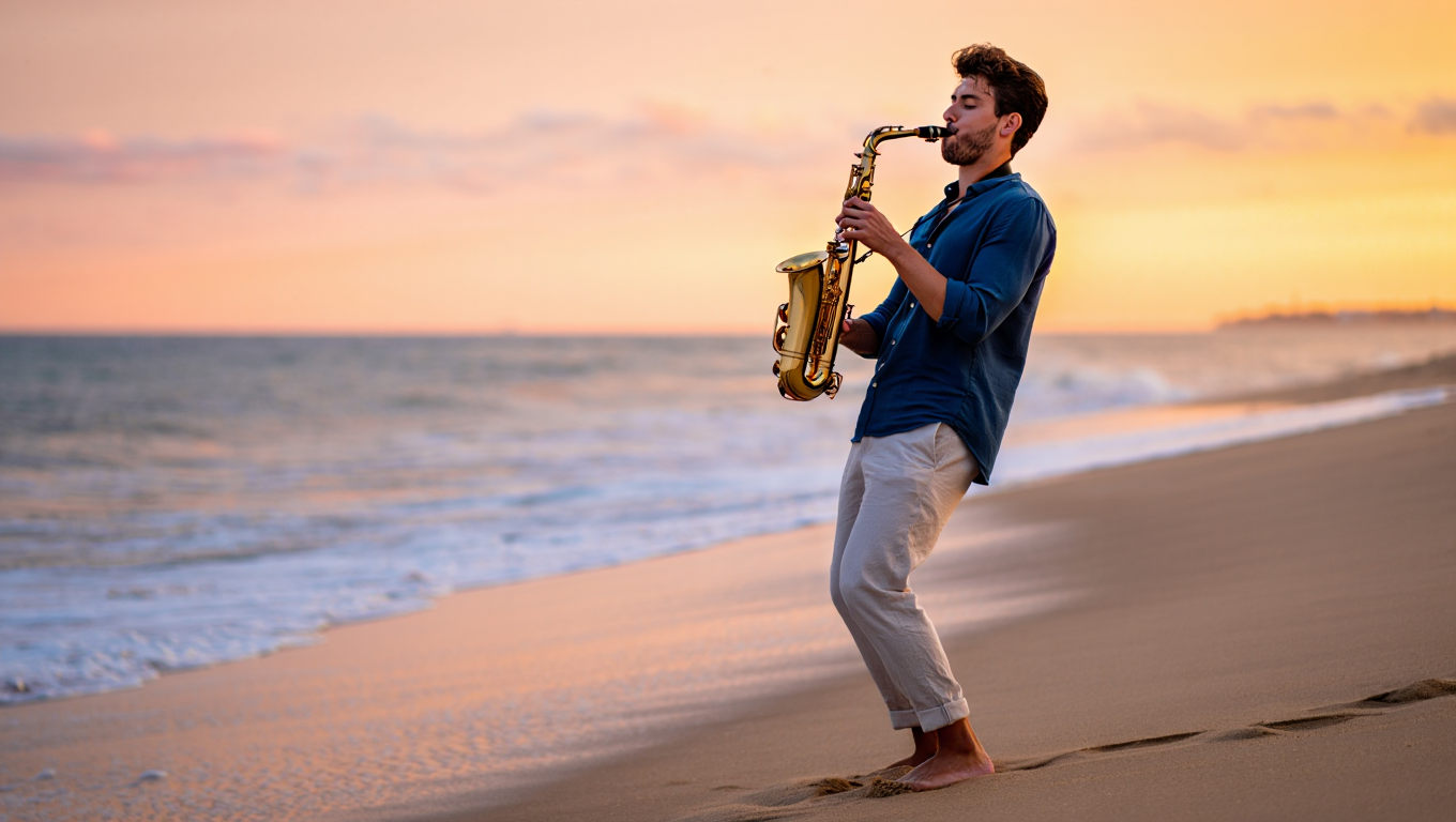 menu-01 saxophoniste-plage